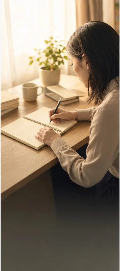 窓辺で学ぶ人のイメージ